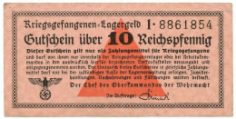 10 REICHSPFENNIG PRIGIONIERI DI GUERRA WWII GERMANIA LAGERGELD 1939-1945 QSPL - Autres & Non Classés