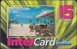 French Antillen 2001 ANTF DA12 - Inter Card - Beach - 15 € - Antillen (Frans)