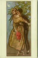 ZANDRINO SIGNED 1910s POSTCARD - COUPLE & FLOWERS - N. 89/5 (BG2150/2) - Zandrino