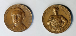 Old Bronze Medal The Hall Of Fame For Great Americans New York University Edwin Booth Shakespeare American Actor 1970 US - Otros & Sin Clasificación