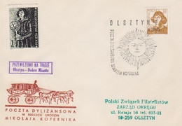 Poland Post - Stagecoach :PDY.1973.olsz.A.01: Copernicus 500 Y. Olsztyn Dobre Miasto Horse Sun - Non Classificati