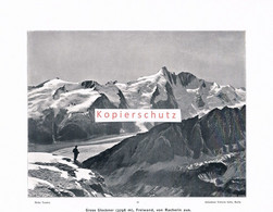 049 Vittorio Sella Großglockner Panorama Bergsteiger 26 X 20 Cm 1904!! - Other