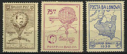 België E19/21 ** - Gordon-Bennett Beker - Coupe Int. Gordon Bennett - Balloon Post - America 1906 - Belgica 1924 - Commemorative Labels