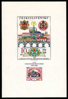 CZECHOSLOVAKIA 1968 Stamp Anniversary Block MNH / **   Michel Block 29 - Unused Stamps