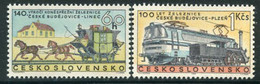 CZECHOSLOVAKIA 1968 Railway Anniversaries MNH / **   Michel 1806-07 - Unused Stamps
