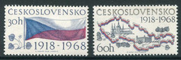 CZECHOSLOVAKIA 1968 50th Anniversary Of Republic  MNH / **   Michel 1819-28 - Neufs