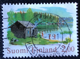 Suomi - Finland - C3/11 - (°)used - 1989 - Michel 810y - Finse Sauna - Used Stamps