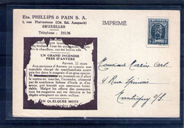 Carte Postale/imprimé. Préoblitéré 1928 - Sobreimpresos 1922-26 (Alberto I)