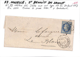 57 - MOSELLE  - (55)  -SAINT BENOIT DU SAULT -  Voir Descriptif De La Vente Avec Photo Du Scan - 1849-1876: Période Classique