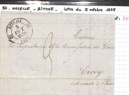 57 - MOSELLE  - (55)  -  BITCHE -  Voir Descriptif De La Vente Avec Photo Du Scan - 1801-1848: Vorläufer XIX