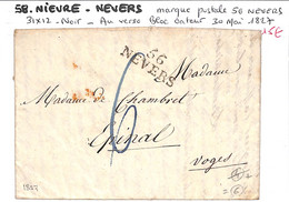 58 - NIEVRE  - (56)  -  NEVERS -  Voir Descriptif De La Vente Avec Photo Du Scan - 1801-1848: Precursors XIX