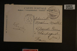 AF8 LUXEMBOURG BELLE PAGE  PAGE  1908  FERROVIAIRE  CACHET SPECIAL  POUR CHAMPAGNOL+++ AFFRANCH INTERESSANT - Macchine Per Obliterare (EMA)