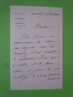 Lettre Autographe Henri BRISSON (1835-1912) Homme D'Etat - PRESIDENT Du CONSEIL - Politiques & Militaires