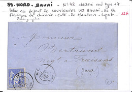 59 - NORD- (57)  - BAVAI - Lettre Au Départ De Louvignies Lez Bavai -  Voir Descriptif De La Vente Avec Photo Du Scan - 1877-1920: Semi Modern Period