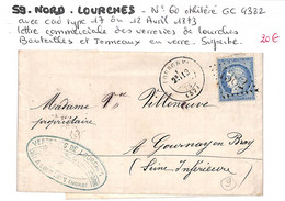 59 - NORD- (57)  - LOURCHES -  Voir Descriptif De La Vente Avec Photo Du Scan - 1849-1876: Période Classique
