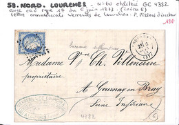 59 - NORD- (57)  -  LOURCHES-  Voir Descriptif De La Vente Avec Photo Du Scan - 1849-1876: Période Classique