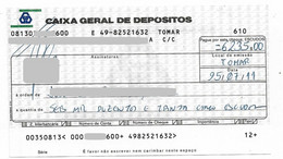 Portugal ,  1994  CAIXA GERAL DE DEPÓSITOS  Cheque ,  Used - Schecks  Und Reiseschecks