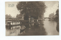 Cambridgeshire Postcard River Ouse And St.neots Posted 1929 Puc 1d Stamp - Altri & Non Classificati
