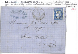 60 - OISE - (58)  -  CHANTILLY - Au Départ D'avilly  -  Voir Descriptif De La Vente Avec Photo Du Scan - 1849-1876: Klassik
