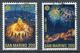 °°° SAN MARINO - Y&T N°1024/25 - 1980 °°° - Gebruikt