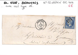 60 - OISE - (58)  -  BEAUVAIS  -  Voir Descriptif De La Vente Avec Photo Du Scan - 1849-1876: Période Classique