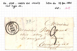 60 - OISE - (58)  - CREPY EN VALOIS -  Voir Descriptif De La Vente Avec Photo Du Scan - 1801-1848: Vorläufer XIX