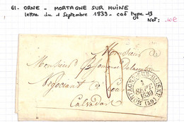 61 - ORNE - (59)  - MORTAGNE -  Voir Descriptif De La Vente Avec Photo Du Scan - 1801-1848: Voorlopers XIX