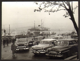 Old Cars And Ship Old Photo 12x9 Cm #34375 - Cars