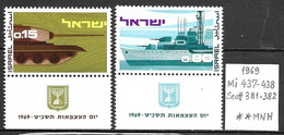Israel 1969 - Michel 437-438, Scott 381-382 (**MNH) - Ungebraucht (ohne Tabs)