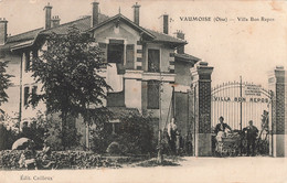 60 Vaumoise Villa Bon Repos Cpa Carte Avec Animation Poussette Landau - Vaumoise