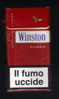 Tabacco Pacchetto Di Sigarette Italia - Winston Classic Da 20 Pezzi - Vuoto - Etuis à Cigarettes Vides