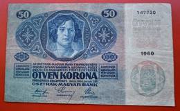AUSTRIA Banknotes  Hungary 50 Korona 1914  F/VF - Oostenrijk