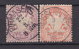 Bayern - 1876 - Michel Nr. 43/44 K1 - Gestempelt - 160 Euro - Bavaria