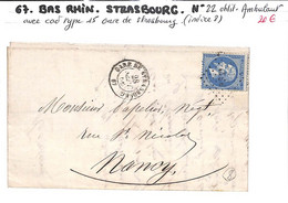 67 - BAS RHIN - (67) - STRASBOURG - Voir Descriptif De La Vente Avec Photo Du Scan - 1849-1876: Periodo Clásico
