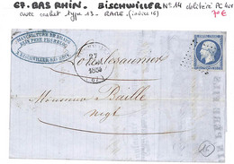 67 - BAS RHIN - (67) - BISCHWILLER - Voir Descriptif De La Vente Avec Photo Du Scan - 1849-1876: Periodo Clásico