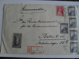 12120 Turkey 1927 Ankara Angora Postmark With Angora Registered Label Deutsche Botschaft Angora Label - Brieven En Documenten