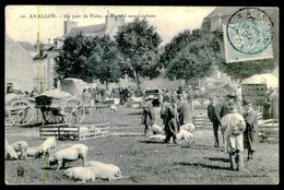 FRANCE - AVALLON - Un Jour De Foire - Marché Aux Cochons. ( Ed. Librairie Fothain  Nº 26) Carte Postale - Fairs