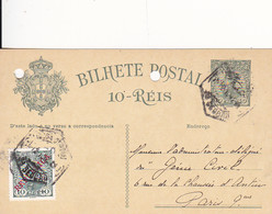 Portugal  B. Postal Circulou De Lisboa Para Paris  1910 - Lisboa