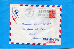 MARCOPHILIE-Oubangui Chari-Lettre FM Tp N°12-cad Bouar1958 +cachet 4° R C IA-le Vaguemestre - Brieven En Documenten