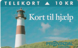 DENMARK - Lighthouse, Provinzial//kort Til Hjaelp, Tirage %6000, 01/95, Mint - Fari