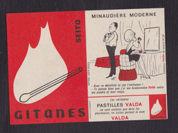 Ancienne étiquette  Allumettes France D1 PAstilles Valda Dessin Humour Type 102 - Matchbox Labels