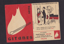 Ancienne étiquette  Allumettes France D2 Pastilles Valda Dessin Humour Type 102 - Matchbox Labels