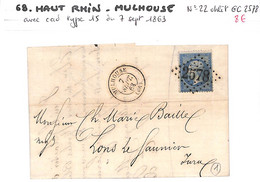 68 - HAUT RHIN - (66) -  MULHOUSE - Voir Descriptif De La Vente Avec Photo Du Scan - 1849-1876: Klassik