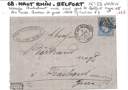 68 - HAUT RHIN - (66) -  BELFORT - Voir Descriptif De La Vente Avec Photo Du Scan - 1849-1876: Période Classique