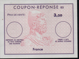 Coupon Réponse International Buste D'Hermes France 3.2FF ** - Coupons-réponse