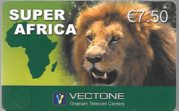 CARTE-PREPAYEE-7.5€-VECTONE-SUPER AFRICA-LION-25/12/2004-Gratté-TBE-RARE - Jungle