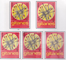 Ancienne étiquette  Allumettes France D30 Gitanes Type 102 - Matchbox Labels