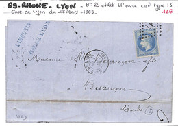 69 - RHONE - (68) - LYON -  Voir Descriptif De La Vente Avec Photo Du Scan - 1849-1876: Periodo Clásico