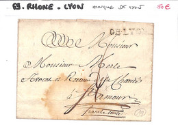 69 - RHONE - (68) -  LYON -  Voir Descriptif De La Vente Avec Photo Du Scan - 1801-1848: Precursors XIX
