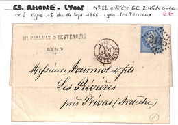 69 - RHONE - (68) - LYON -  Voir Descriptif De La Vente Avec Photo Du Scan - 1849-1876: Periodo Clásico